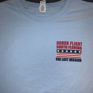XL blue Honor Flight graphic short sleeve t-shirt